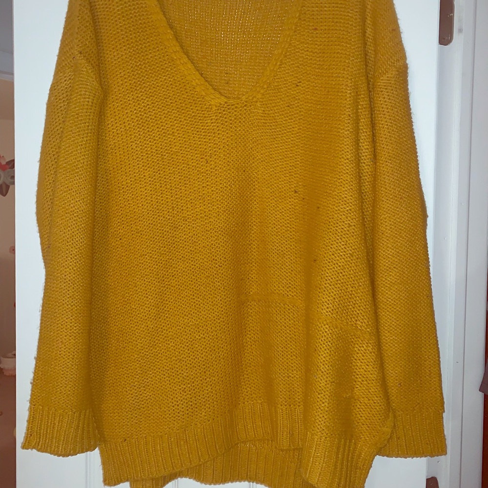 Oversized knit sweater.